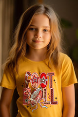 US3001Y-E3053Z Brushstroke Football Kids Graphic Tee $11