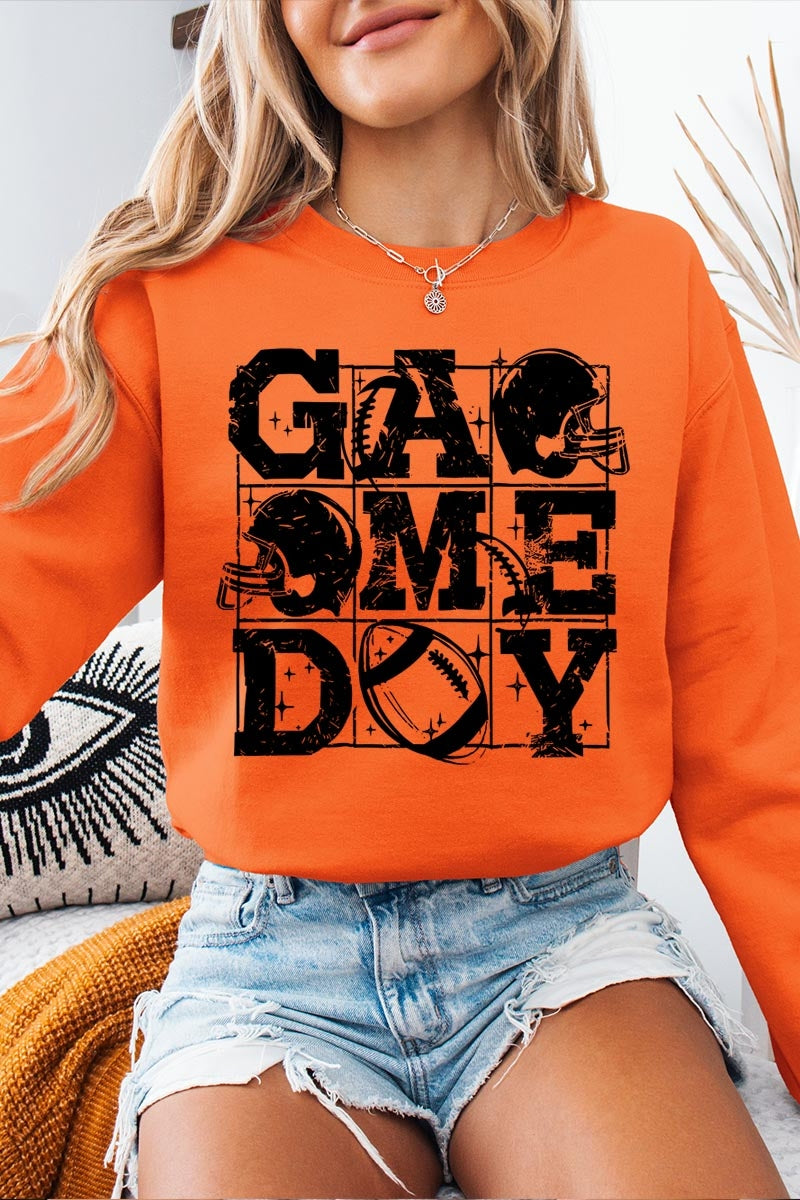 UL180-E3073 Distressed Game Day Graphic Sweatshirt $20