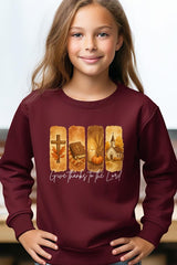 UL180B-E3169Z Give Thanks To The Lord Kids Graphic Sweatshirt $20