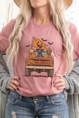 US3001P-E3150 Halloween Truck Dogs Graphic Plus Tee $16