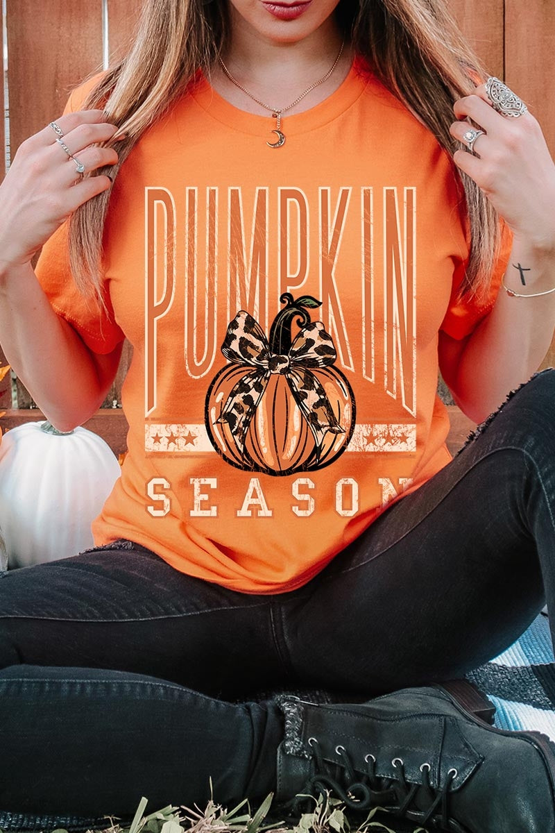 US3001-E3145 Pumpkin Season Graphic Tee $12.5