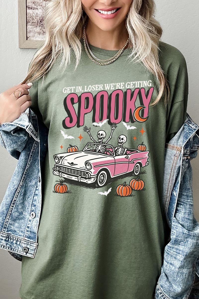 5000-E3142 Spooky Skeleton Graphic Heavy Cotton Tee $9