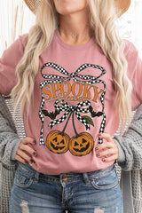 US3001P-E3085 Pumpkin Cherries Graphic Plus Tee $16