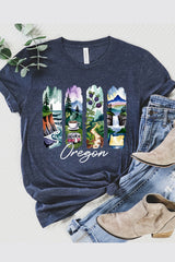 US3001-E3061OR Oregon State Brushstroke Graphic Tee $12.5
