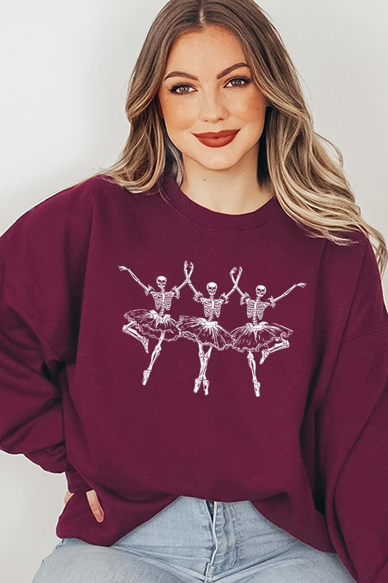 UL180P-E3156 Halloween Ballerina Graphic Plus Sweatshirt $25