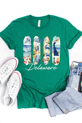 US3001-E3061DE Delaware State Brushstroke Graphic Tee $12.5