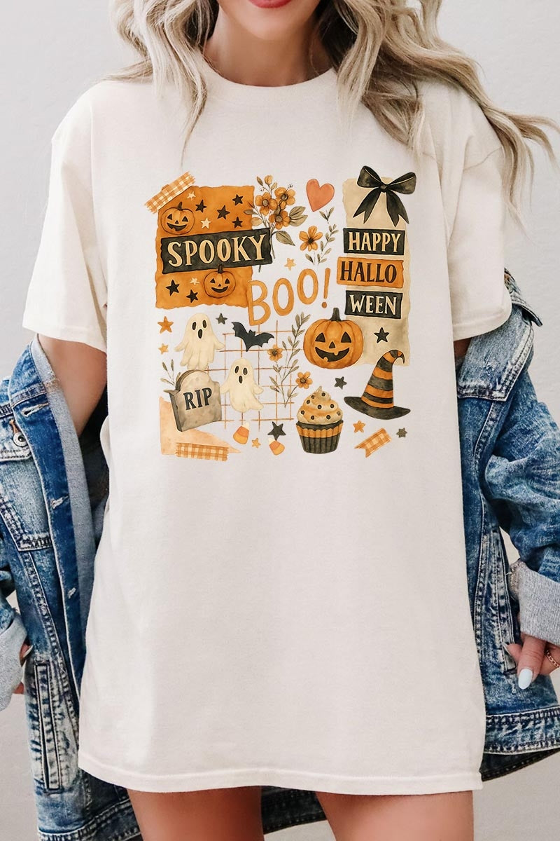 5000P-E3084 Halloween collage Graphic Plus Heavy Cotton Tee $12.75