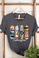 US3001-E3061TN Tennessee State Brushstroke Graphic Tee $12.5