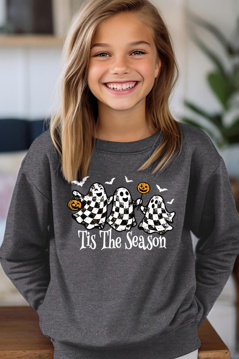 UL180B-E3124Z Retro Ghosts Kids Graphic Sweatshirt $20