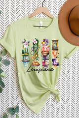 US3001-E3061LA Louisiana State Brushstroke Graphic Tee $12.5