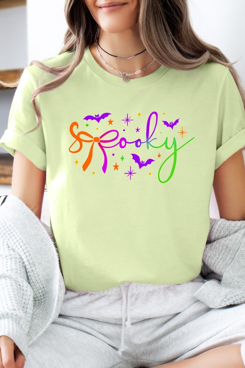 US3001-E3109 Spooky Halloween Graphic Tee $12.5