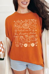 5000-E3163 Pumpkin Patch Doodle Graphic Heavy Cotton Tee $9