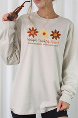 UL240-E3165 Boho Fall Christian Graphic Long Sleeve Tee $13.75