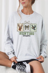 UL240-E3192 Deer & Duck Hunting Season Graphic Long Sleeve Tee $13.75