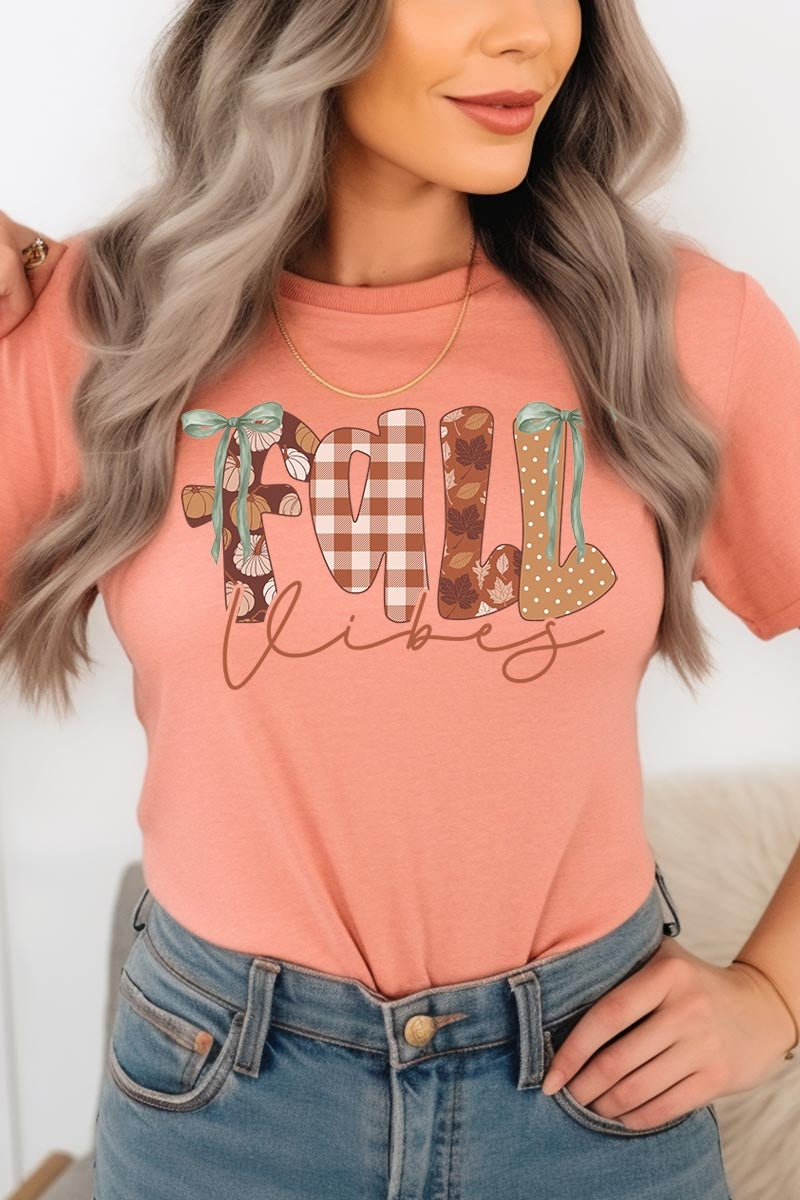 US3001-E3071 Fall Vibes Rustic Script Graphic Tee $12.5