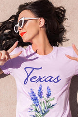 US3001P-E3060 Texas Bluebonnet Graphic Plus Tee $16