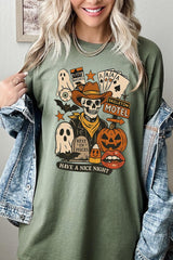 5000-E3107 Spooky Western Skeleton Graphic Heavy Cotton Tee $9