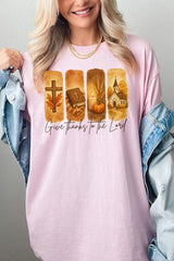 5000P-E3169 Give Thanks To The Lord Graphic Plus Heavy Cotton Tee $12.75