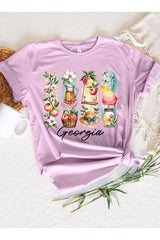 US3001-E3061GA Georgia State Brushstroke Graphic Tee $12.5