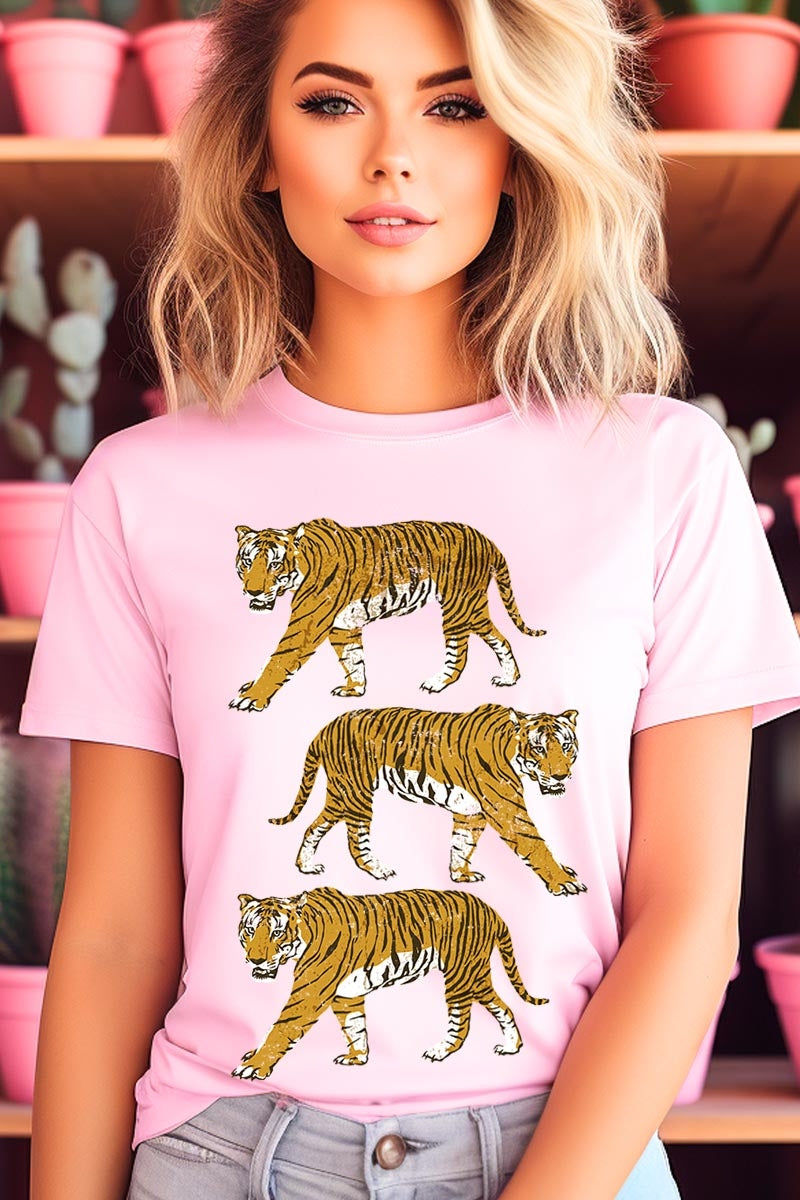 US3001-E3104 Retro Tigers Graphic Tee $12.5