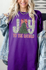 5000P-E3213 Joy to the World Graphic Plus Heavy Cotton Tee $12.75