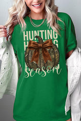 5000-E3190 Hunting Pumpkin Bow Graphic Heavy Cotton Tee $9