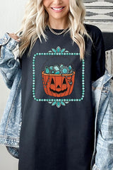 5000-E3140 Halloween turquoise pumpkin Heavy Cotton Tee $9
