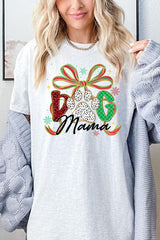 5000P-E3194 Dog Mama Christmas Paw Graphic Plus Heavy Cotton Tee $12.75
