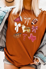 US3001-E3079 Texas Football Graphic Tee $12.5
