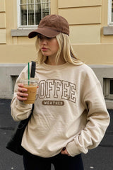 UL180-E3207 Coffee Weather Graphic Sweatshirt $20