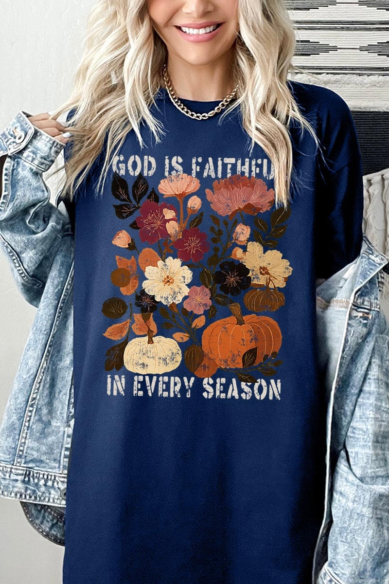 5000P-E3171 Faithful In Every Season Graphic Plus Heavy Cotton Tee $12.75