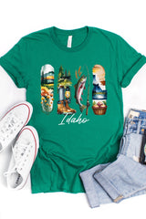 US3001-E3061ID Idaho State Brushstroke Graphic Tee $12.5