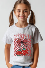 US3001Y-E3196Z Cherry Ornament Christmas Kids Graphic Tee $11