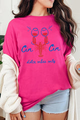 5000-E3069 Cin Cin Lobster Graphic Heavy Cotton Tee $9