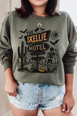 UL180-E3108 Skellie Motel Halloween Graphic Sweatshirt $20