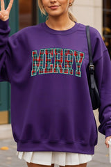 UL180-E3210 Classic Plaid Merry Graphic Sweatshirt $20