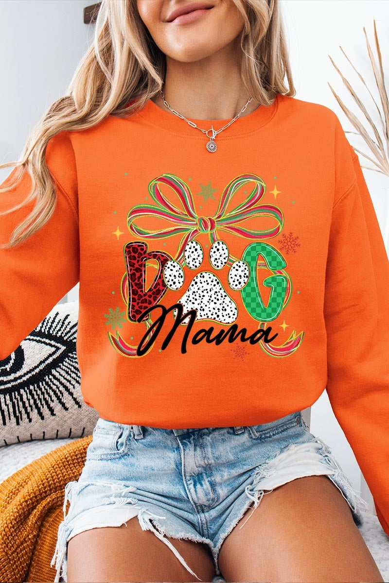 UL180-E3194 Dog Mama Christmas Paw Graphic Sweatshirt $20
