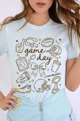 US3001P-E3081 Football Doodles Graphic Plus Tee $16