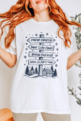 5000P-E3189 Ski Lodge Signs Graphic Plus Heavy Cotton Tee $12.75