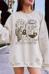 UL180P-E3097 Cowgirl Country Music Graphic Plus Sweatshirt $25
