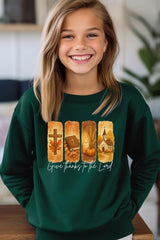 UL180B-E3169Z Give Thanks To The Lord Kids Graphic Sweatshirt $20