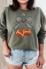 UL180P-E3055 Football Cherries Graphic Plus Sweatshirt $25