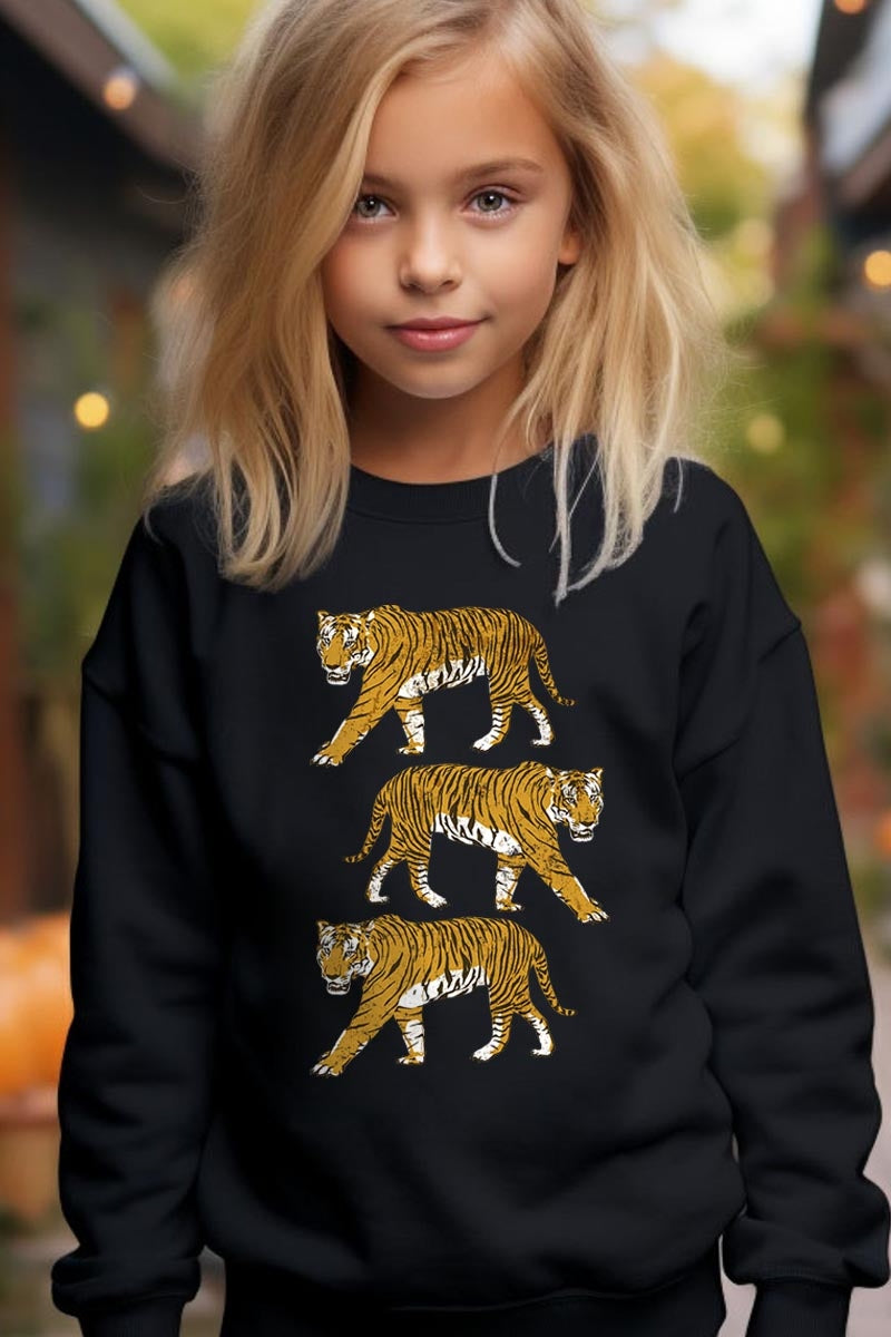 UL180B-E3104Z Retro Tigers Kids Graphic Sweatshirt $20