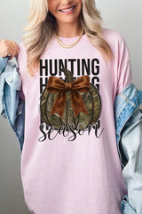 5000P-E3190 Hunting Pumpkin Bow Graphic Plus Heavy Cotton Tee $12.75