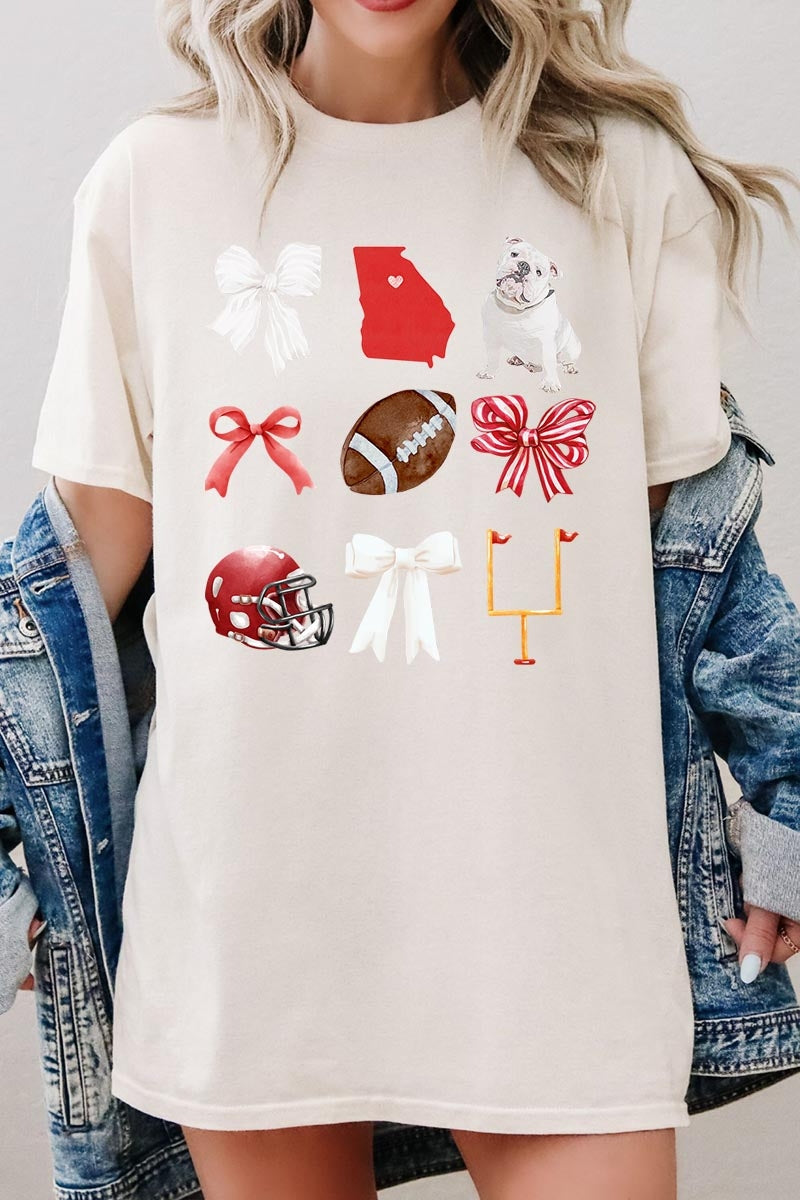 5000-E3080 Georgia Football Graphic Heavy Cotton Tee $9