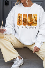 UL180P-E3169 Give Thanks To The Lord Graphic Plus Sweatshirt $25