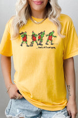 5000P-E3203 Grinch Dance Funny Christmas Graphic Plus Heavy Cotton Tee $12.75