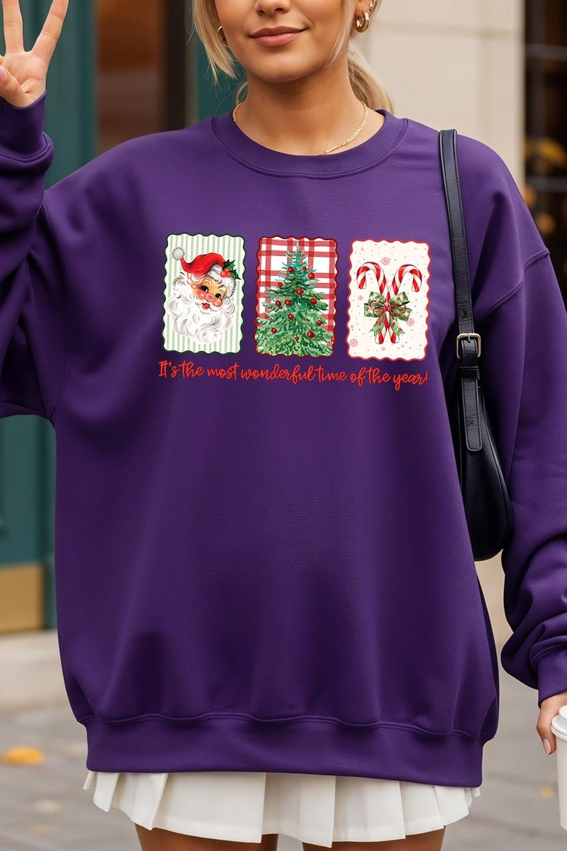 UL180P-E3201 Most Wonderful Time Graphic Plus Sweatshirt $25