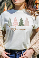 US3001-E3218 Rustic Christmas Trees Graphic Tee $12.5