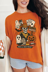 5000-E3107 Spooky Western Skeleton Graphic Heavy Cotton Tee $9